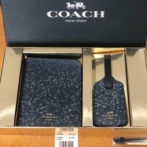 Coach Star glitter Passport case & luggage tag.